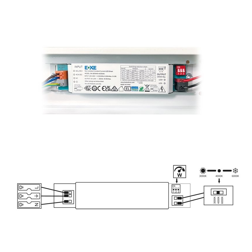 LED Φωτιστικό φθορίου VELO LED/11/15/20W/230V 3000/4000/6000K 60 cm λευκό