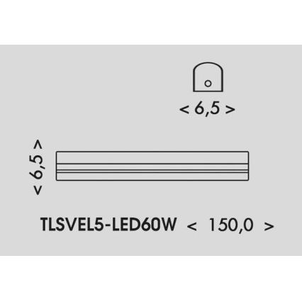 LED Φωτιστικό φθορίου VELO LED/36/48/60W/230V 3000/4000/6000K 150 cm λευκό