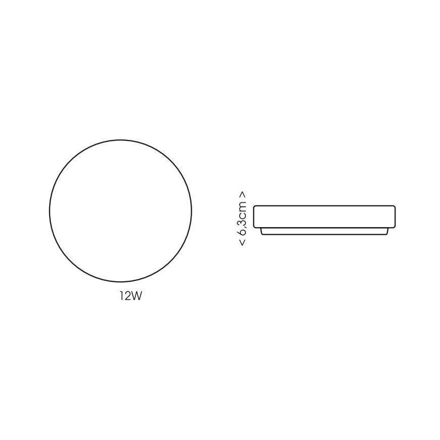 Φωτιστικό οροφής μπάνιου LED LIRA LED/12W/230V 4000K διάμετρος 24 cm IP44