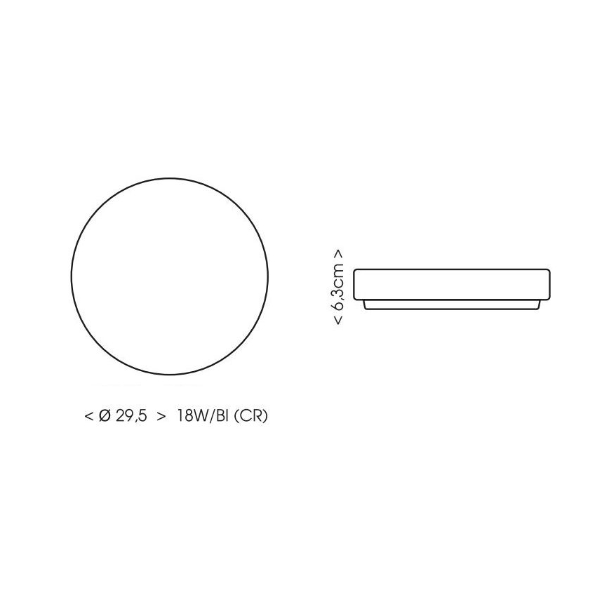 Φωτιστικό οροφής μπάνιου LED LIRA LED/18W/230V 4000K διάμετρος 29,5 cm IP44 λευκό