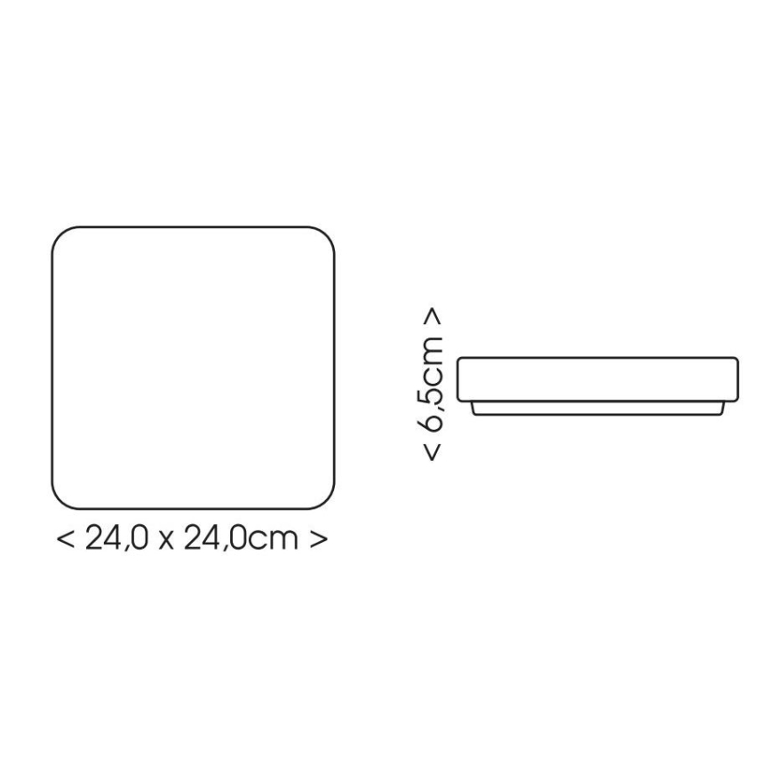 Φωτιστικό οροφής μπάνιου LED LUKY LED/12W/230V 4000K 24x24 cm IP44