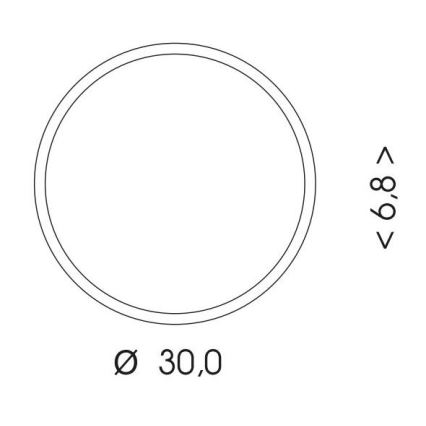 Φωτιστικό οροφής εξωτερικού χώρου LED MARTIN LED/15W/230V 3000/4000K διάμετρος 30 cm IP65 μαύρο