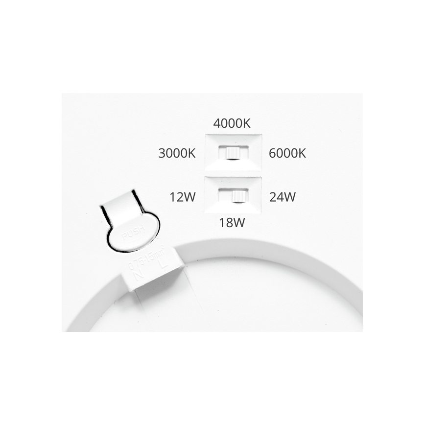 Πάνελ dimming LED LEXA LED/12/18/24W/230V 3000/4000/6000K διάμετρος 30 cm λευκό