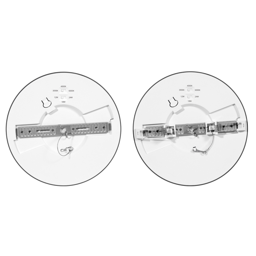Πάνελ dimming LED LEXA LED/12/18/24W/230V 3000/4000/6000K διάμετρος 30 cm μαύρο