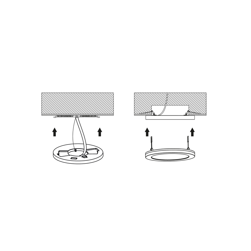 Πάνελ dimming LED LEXA LED/12/18/24W/230V 3000/4000/6000K διάμετρος 30 cm μαύρο