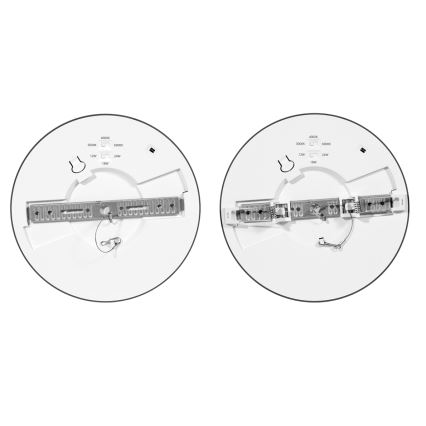 LED Dimmable χωνευτό φωτιστικό με αισθητήρα LEXA LED/12/18/24W/230V 3000/4000/6000K διάμετρος 30 cm μαύρο