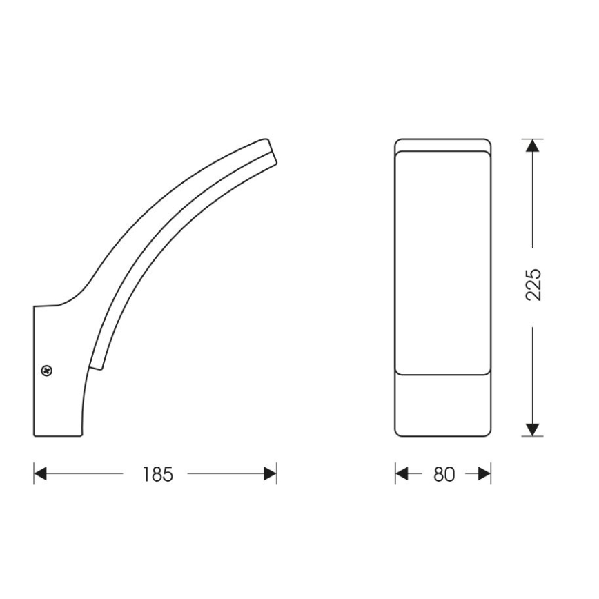 LED Φωτιστικό τοίχου εξωτερικού χώρου με αισθητήρα RITA LED/12W/230V 4000K IP65