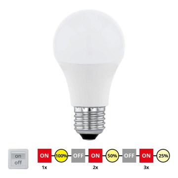 EGLO 11562 - Λάμπα Dimmer LED E27/10W/230V 4000K - STEPDIMMING