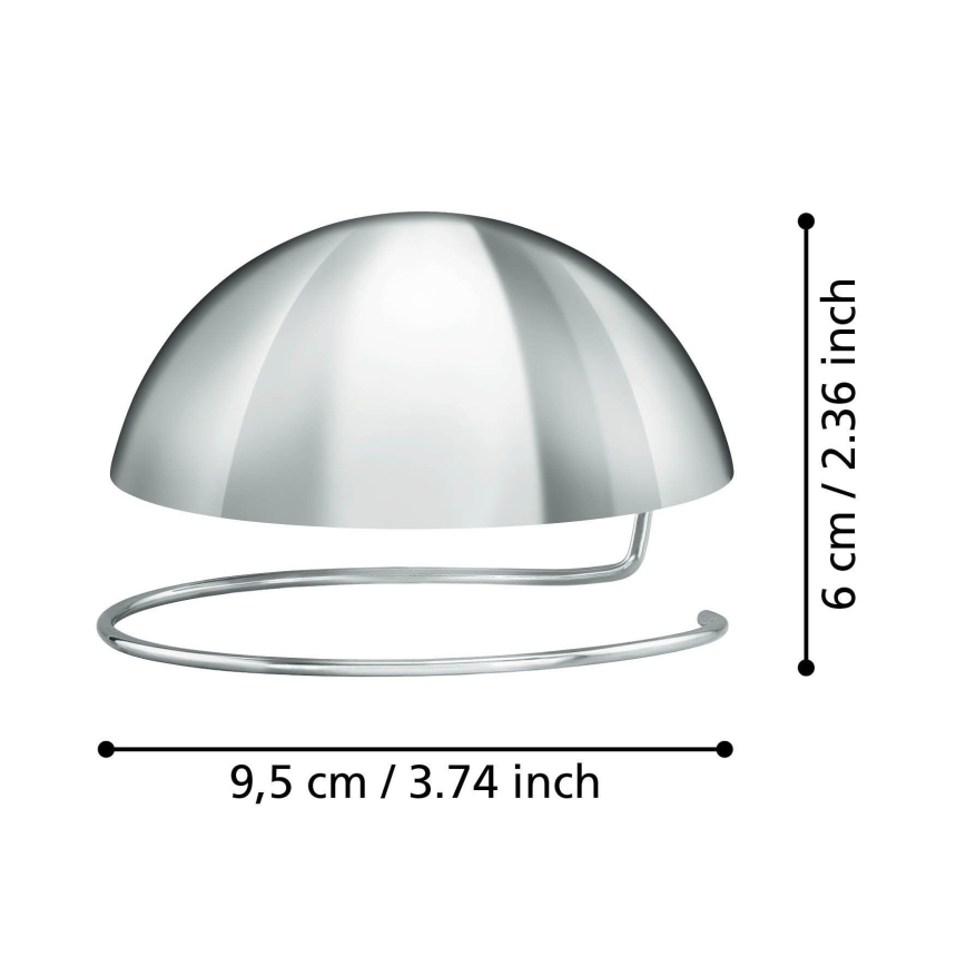 Eglo 11907 - Διακοσμητικό σφαιρικό κάλυμμα για λάμπα G95 γυαλιστερό χρώμιο