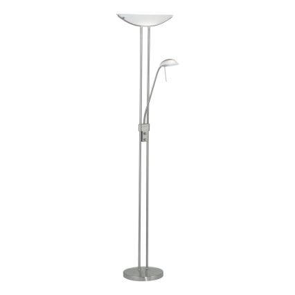 Eglo 25869 - Φωτιστικό δαπέδου ντιμαριζόμενο BAYA 1xR7s/230W/230V + 1xG9/33W ματ χρώμιο