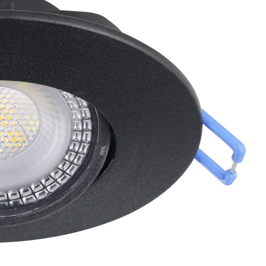 Eglo - Σετ 3x LED εντοιχισμένο φωτιστικό οροφής LED/4,9W/230V 2700/4000/6500K Ø 9 cm μαύρο