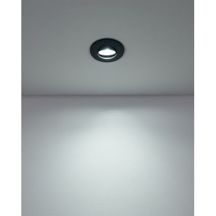 Eglo - Σετ 7 χωνευτών φωτιστικών LED/4,9W/230V 2700/4000/6500K διάμ. 9 cm μαύρο