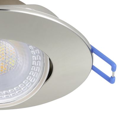Eglo - Σετ 10 τεμ. εντοιχιζόμενο φωτιστικό LED/4,9 W/230 V ρυθμιζόμενη θερμοκρασία χρώματος 2700/4000/6500 K Ø 9 cm ματ χρώμιο