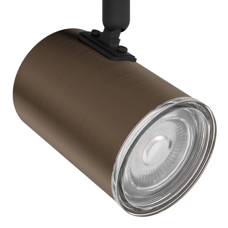 Eglo - Φωτιστικό σποτ για μπάνιο 3xGU10/5W/230V IP44 μαύρο/καφέ