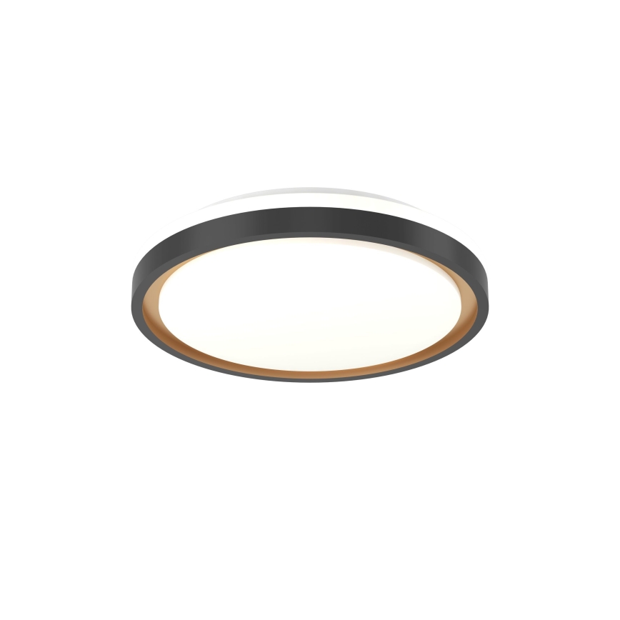Eglo 300684 - LED RGBW Ρυθμιζόμενο φωτιστικό οροφής MALERAMARA-Z LED/14W/230V 2700-6500K Ø 35,7 cm μαύρο/χρυσό + τηλεχειριστήριο