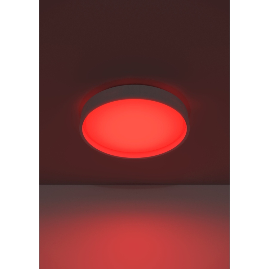 Eglo 300686 - LED RGBW Ρυθμιζόμενο φωτιστικό οροφής MASSIGNANO-Z LED/18,5W/230V 2700-6500K Ø 40 εκ. λευκό + τηλεχειριστήριο