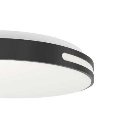 Eglo 300687 - Ρυθμιζόμενο φωτιστικό οροφής LED RGBW MONTEGRANARO-Z LED/18,5W/230V 2700-6500K διάμ. 39,4 cm μαύρο + τηλεχειριστήριο