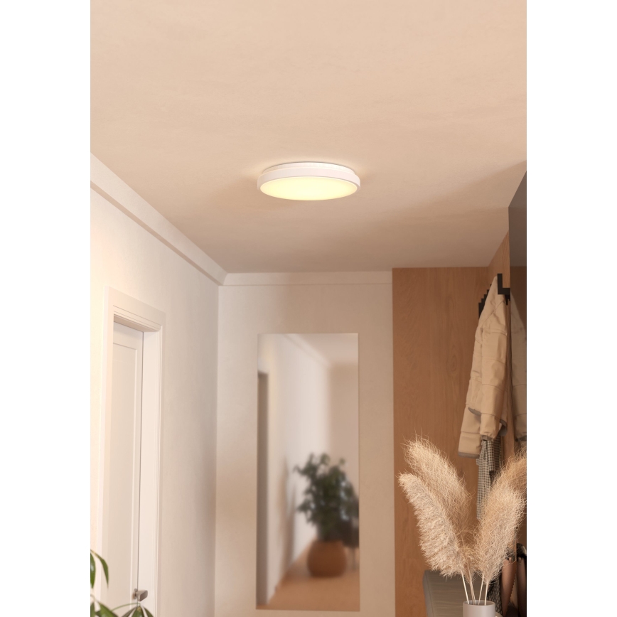 Eglo 300689 - Ρυθμιζόμενο LED RGBW φωτιστικό οροφής MONTARELLINO-Z LED/18,5W/230V 2700-6500K διάμ. 38,7 cm λευκό + τηλεχειριστήριο