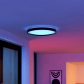 Eglo 300692- LED RGBW Ρυθμιζόμενο φωτιστικό οροφής MOZONCILLO-Z LED/28,3W/230V 2700-6500K Ø 48,4 cm μαύρο + τηλεχειριστήριο