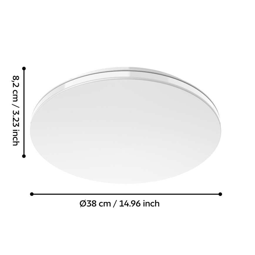 Eglo 300833 - LED RGBW ρυθμιζόμενο φωτιστικό οροφής MALTIGNANO-Z LED/18,5W/230V 2700-6500K διάμετρος 38 cm + τηλεχειριστήριο