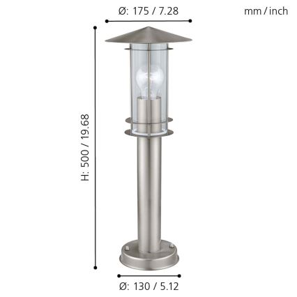 Eglo - Λάμπα εξωτερικού χώρου 1xE27/60W/230V IP44