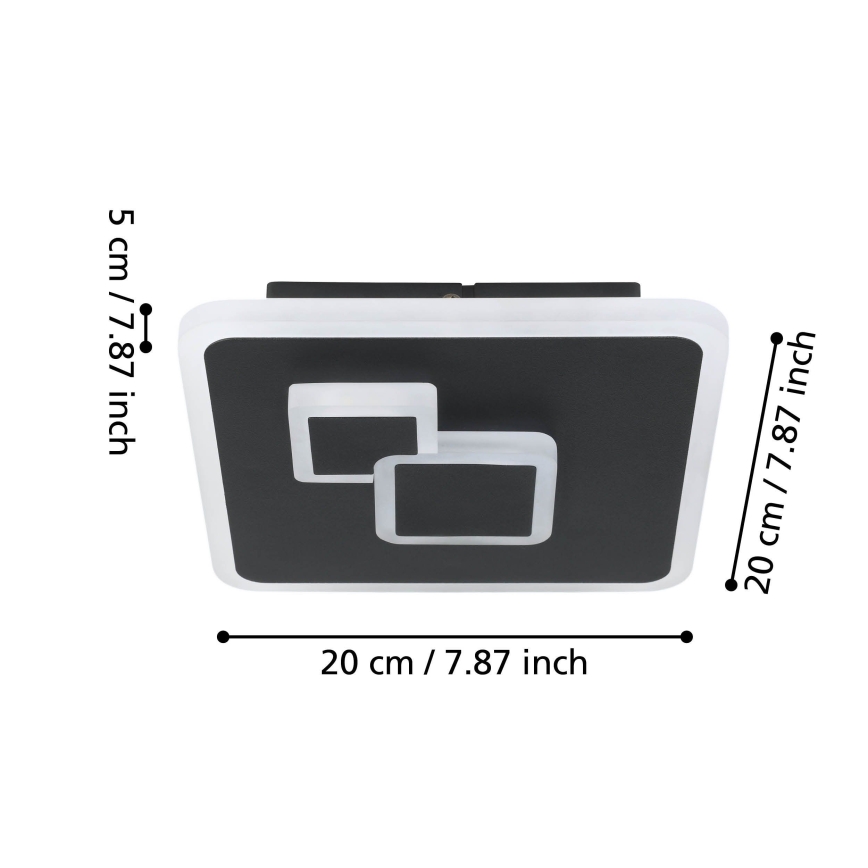 Eglo - LED Οροφωτιστικό LED/7,8W/230V μαύρο