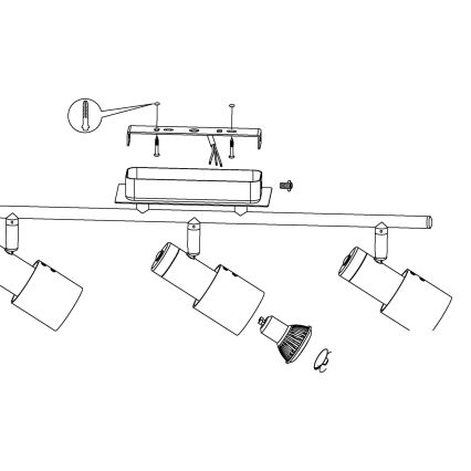 Eglo - LED φωτιστικό σποτ 3xGU10/5W/230V