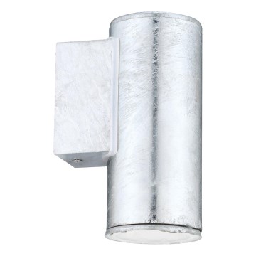 Eglo 30908 - LED Επιτοίχιο φωτιστικό εξωτερικού χώρου RIGA 1xGU10/2,8W/230V IP44 ασημί