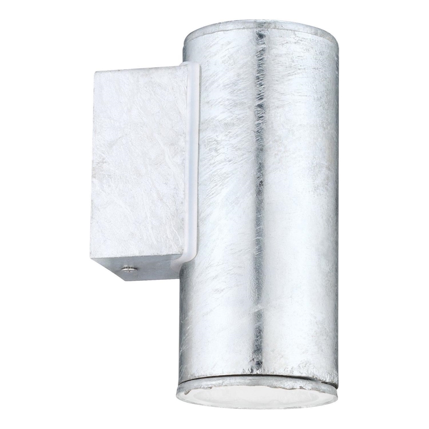 Eglo 30908 - LED Επιτοίχιο φωτιστικό εξωτερικού χώρου RIGA 1xGU10/2,8W/230V IP44 ασημί