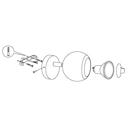 EGLO - Φως σποτ LED 1xGU10/3W LED