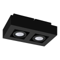 Eglo 31063 - Φωτιστικό σποτ LED MENDOZA 2xLED/4,7W/230V 3000K μαύρο