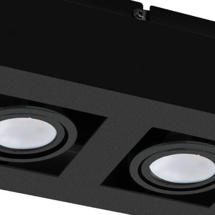 Eglo 31063 - Φωτιστικό σποτ LED MENDOZA 2xLED/4,7W/230V 3000K μαύρο