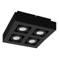 Eglo 31065 - Φωτιστικό σποτ LED MENDOZA 4xLED/4,7W/230V 3000K μαύρο