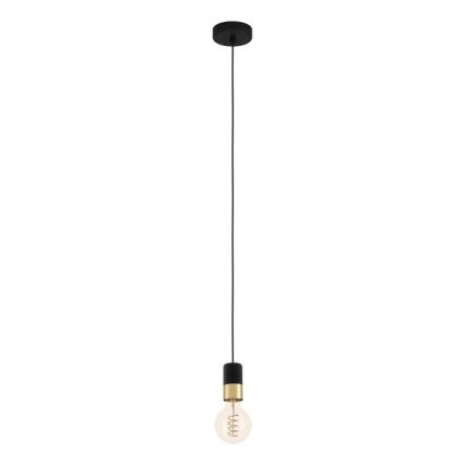 Eglo - Κρεμαστό φωτιστικό οροφής μονόφωτο 1xE27/40W/230V μαύρο/χρυσό