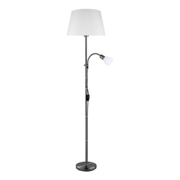 Eglo 31178 - Επιδαπέδιο φωτιστικό ALMACEN 1xE27/60W/230V + 1xE14/25W μαύρο/λευκό