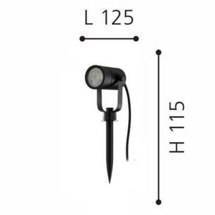 Eglo 31374 - LED RGBW Dimming Εξωτερικού χώρου φωτιστικό NEMA-Z 1xGU10/5W/230V 2700-6500K IP65 μαύρο