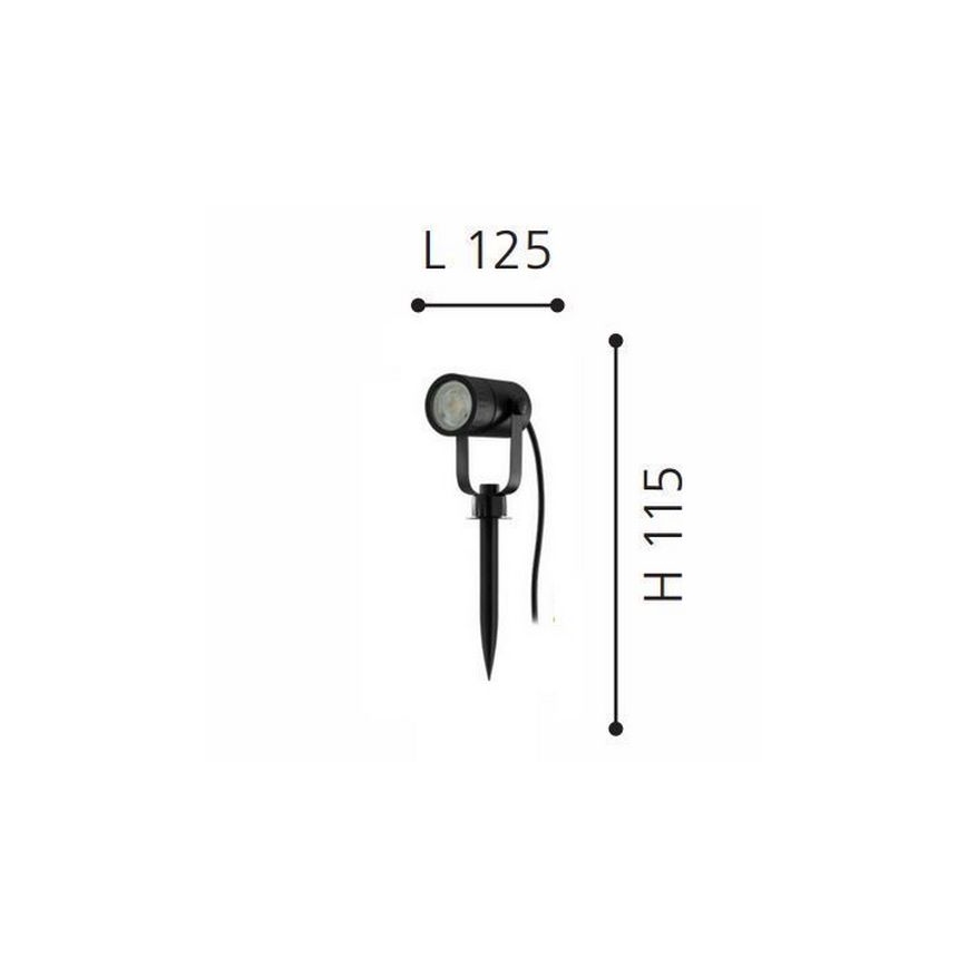 Eglo 31374 - LED RGBW Dimming Εξωτερικού χώρου φωτιστικό NEMA-Z 1xGU10/5W/230V 2700-6500K IP65 μαύρο