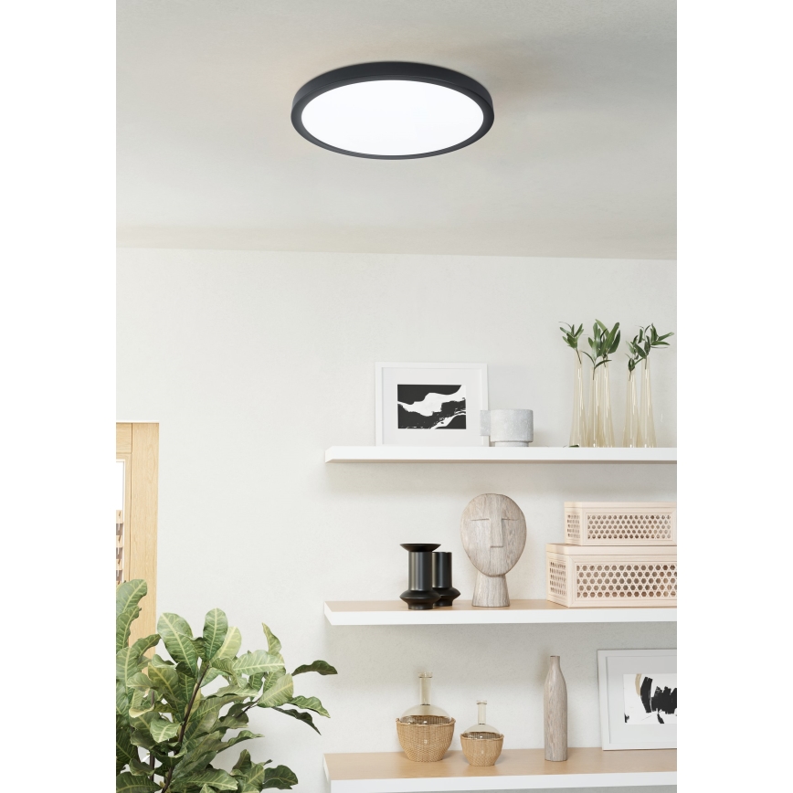 Eglo 31378 - Φωτιστικό οροφής μπάνιου dimming LED ARGOLIS-Z LED/19,5W/230V 2700-6500K IP44 μαύρο