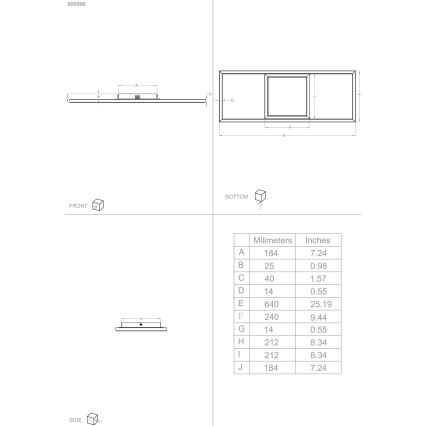 Eglo 31431 - LED RGBW Dimmable φωτιστικό οροφής CALAGRANO-Z LED/21W/230V 3000-6500K μαύρο