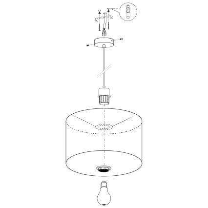 Eglo - Πολύφωτο σε σχοινί 1xE27/60W/230V