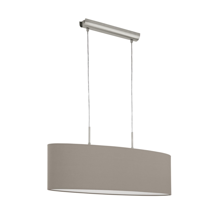 Eglo - Κρεμαστό φωτιστικό οροφής 2xE27/60W/230V taupe