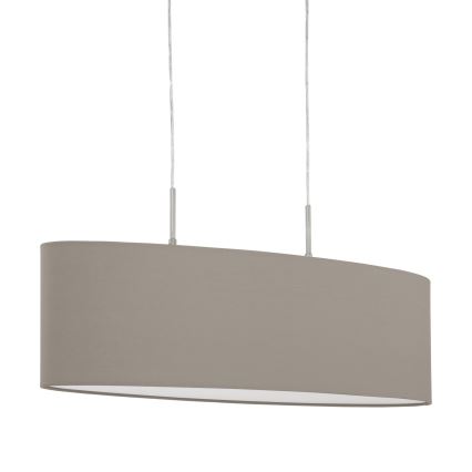Eglo - Κρεμαστό φωτιστικό οροφής 2xE27/60W/230V taupe