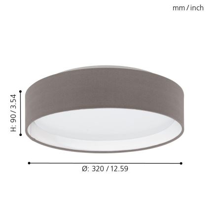 Φωτιστικό οροφής LED Eglo LED/11W/230V