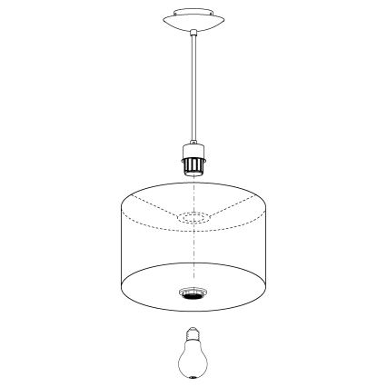 Eglo - Πολύφωτο σε σχοινί 1xE27/60W/230V