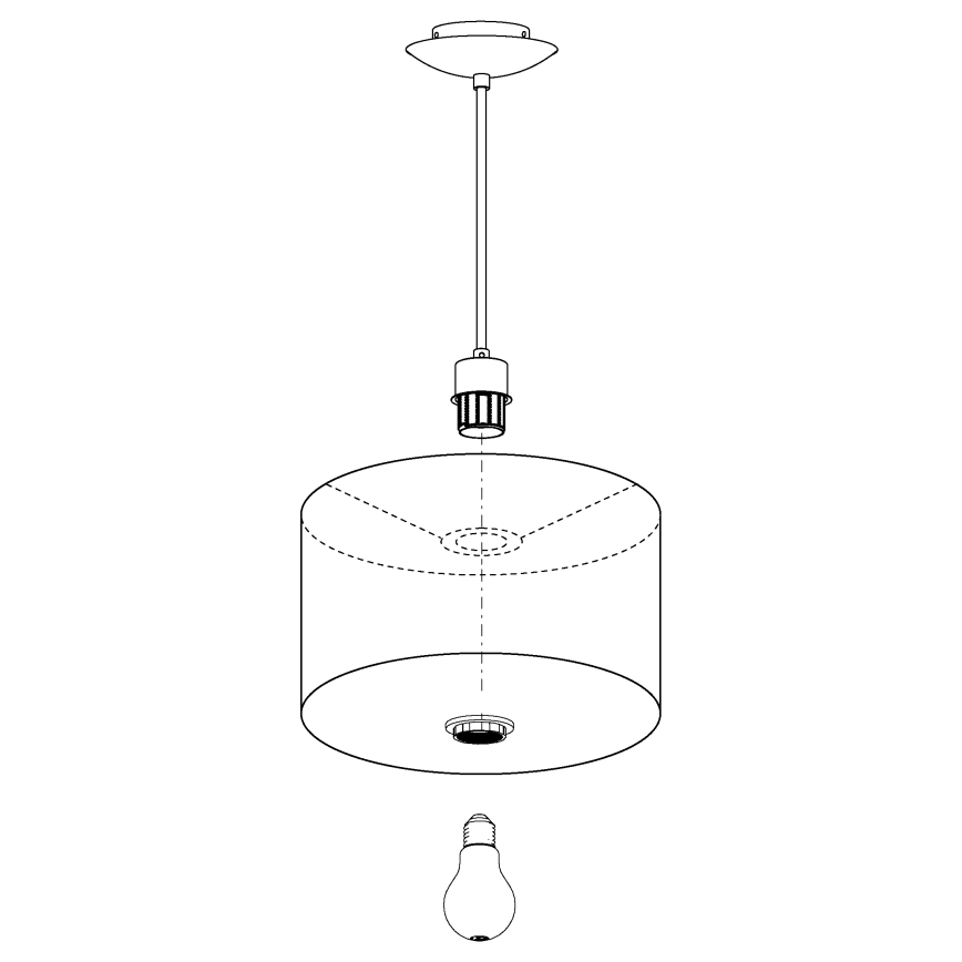 Eglo - Πολύφωτο σε σχοινί 1xE27/60W/230V