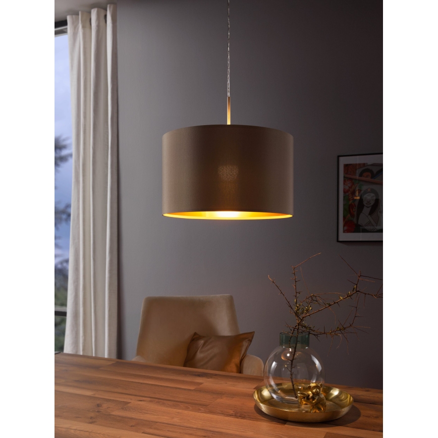 Eglo - Κρεμαστό φωτιστικό οροφής 1xE27/60W/230V taupe