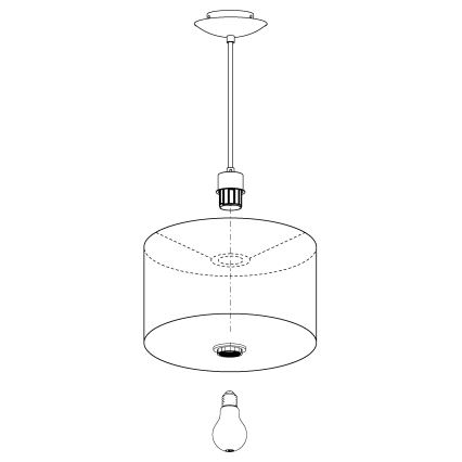 Eglo - Πολύφωτο σε σχοινί 1xE27/60W/230V