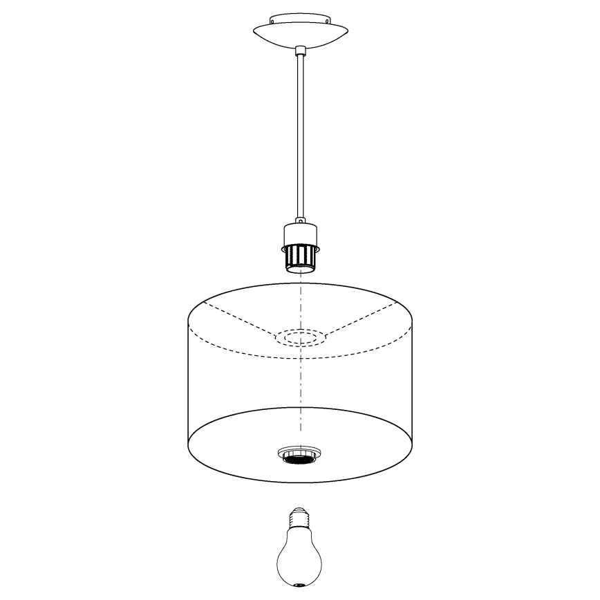 Eglo - Πολύφωτο σε σχοινί 1xE27/60W/230V