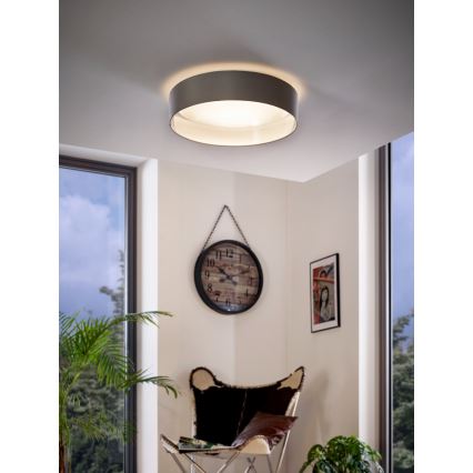 Eglo 31623 - Φωτιστικό οροφής LED MASERLO LED/16W/230V 3000K διάμ. 40,5 εκ. γκρι/ασημί