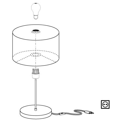 Eglo - Επιτραπέζια λάμπα 1xE27/60W/230V